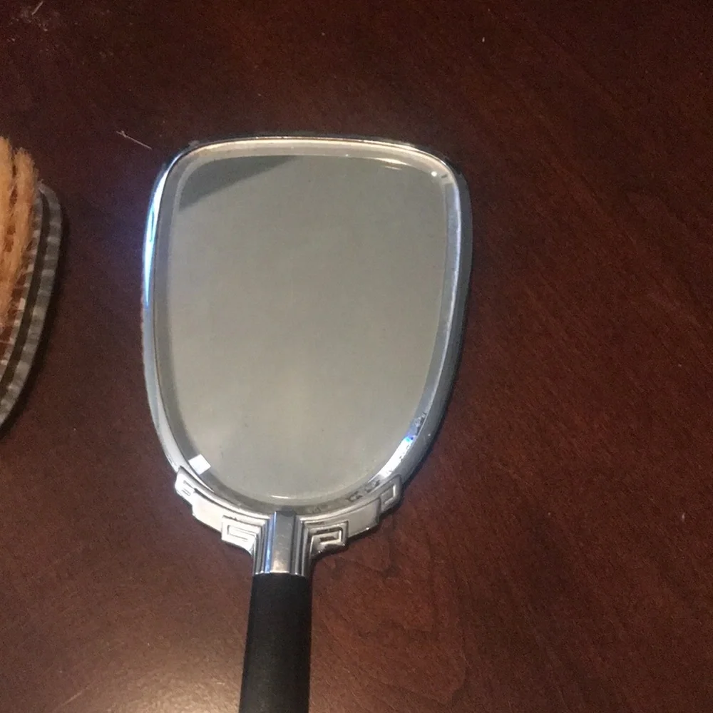 Vintage Antique Art Deco Vanity Set, Brush & Mirror